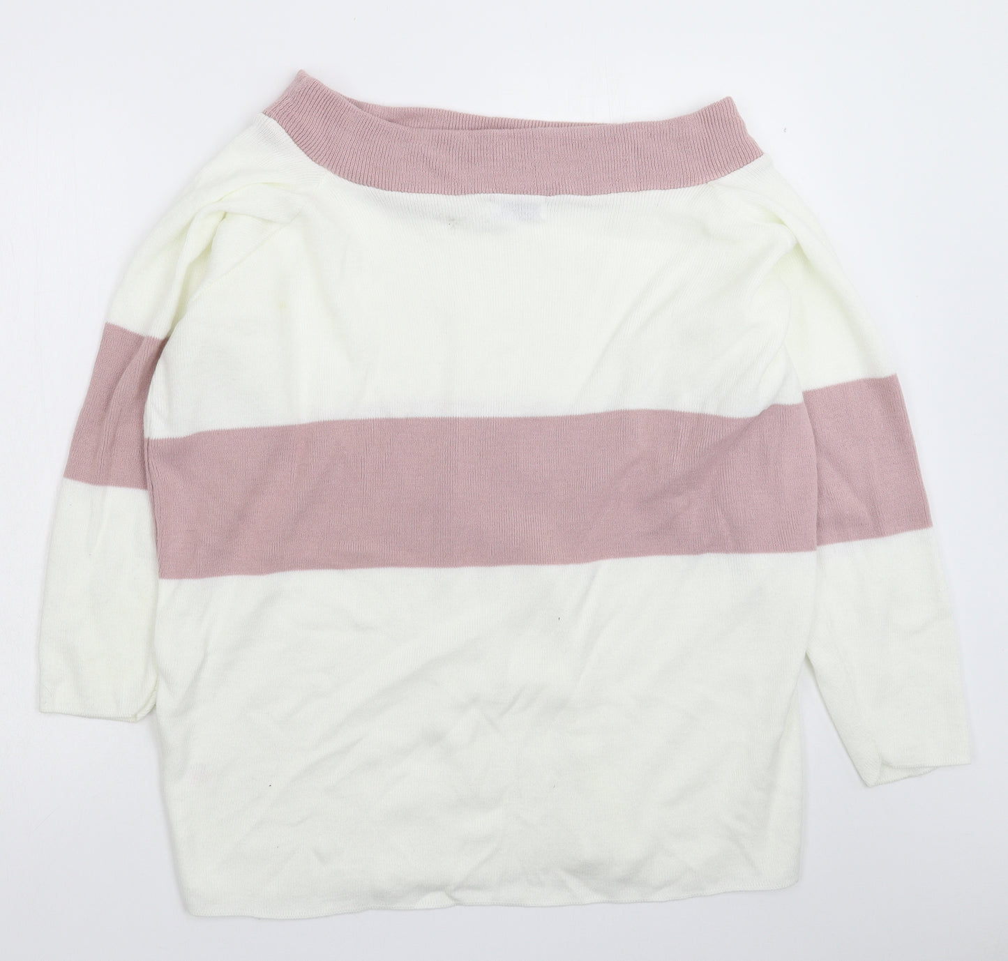 In the Style Womens White  Knit Pullover Jumper Size 8  - Oversized