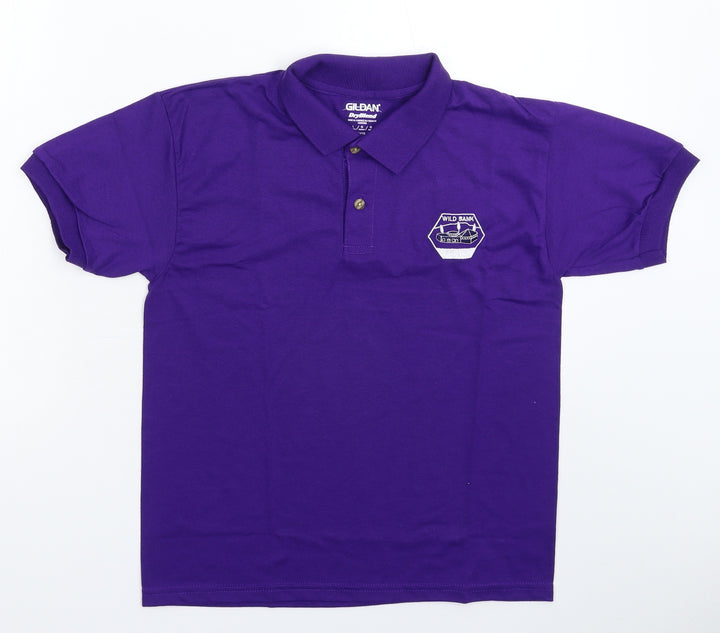 Gildan Boys Purple Basic Polo Size 15-16 Years