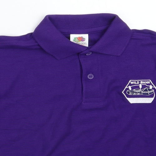 Fruit of the Loom Boys Purple   Basic Polo Size 3-4 Years