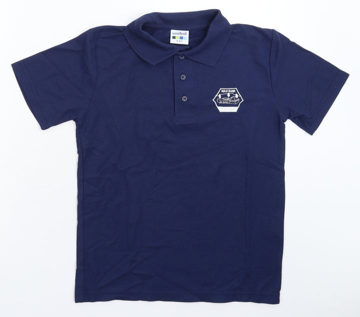 Woodbank Boys Blue   Basic Polo Size 13 Years