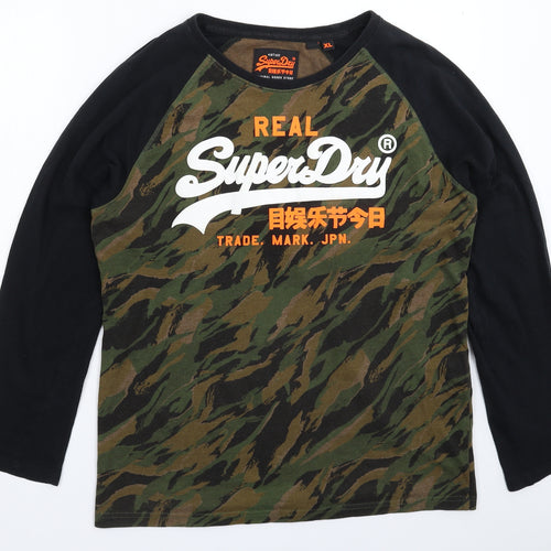 Superdry Mens Multicoloured Camouflage   T-Shirt Size XL