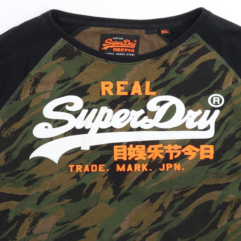 Superdry Mens Multicoloured Camouflage   T-Shirt Size XL