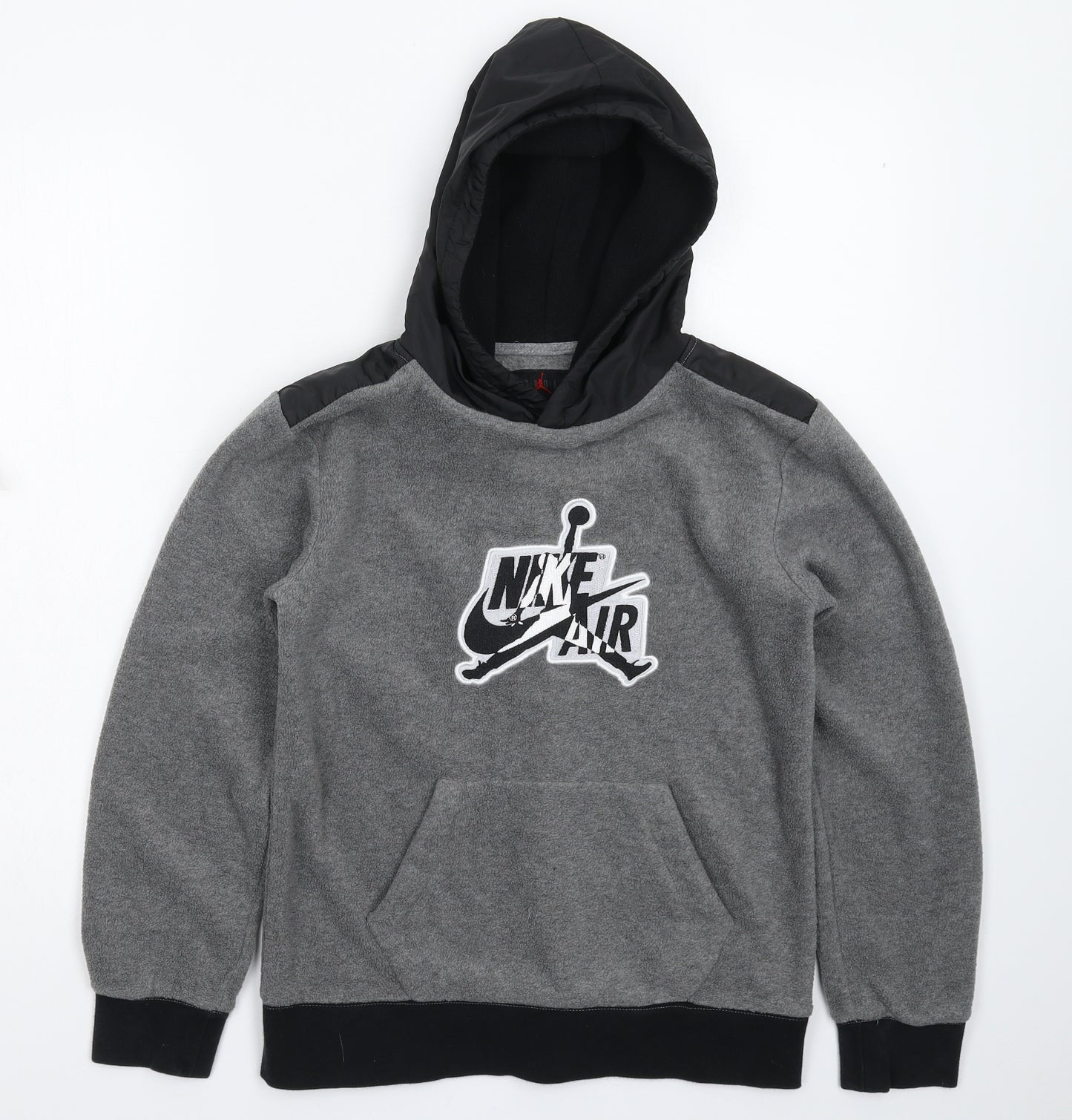 Jordan Boys Grey  Fleece Pullover Hoodie Size 12-13 Years
