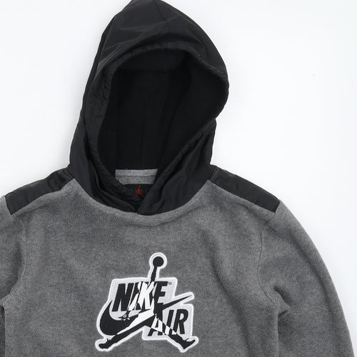 Jordan Boys Grey  Fleece Pullover Hoodie Size 12-13 Years