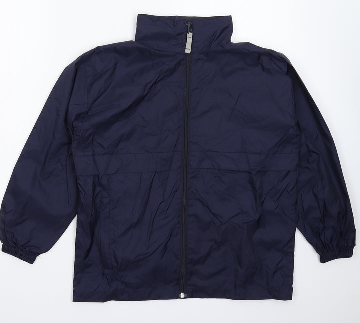 B&C Womens Blue Rain Coat Coat Size 14