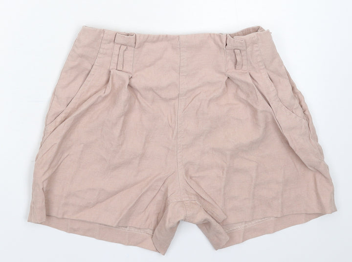 Miss Selfridge Womens Beige Hot Pants Shorts Size 10