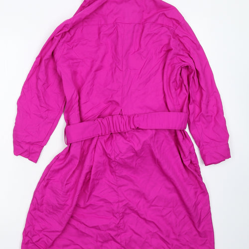 Dancing Leopard Womens Pink   Shirt Dress  Size 16