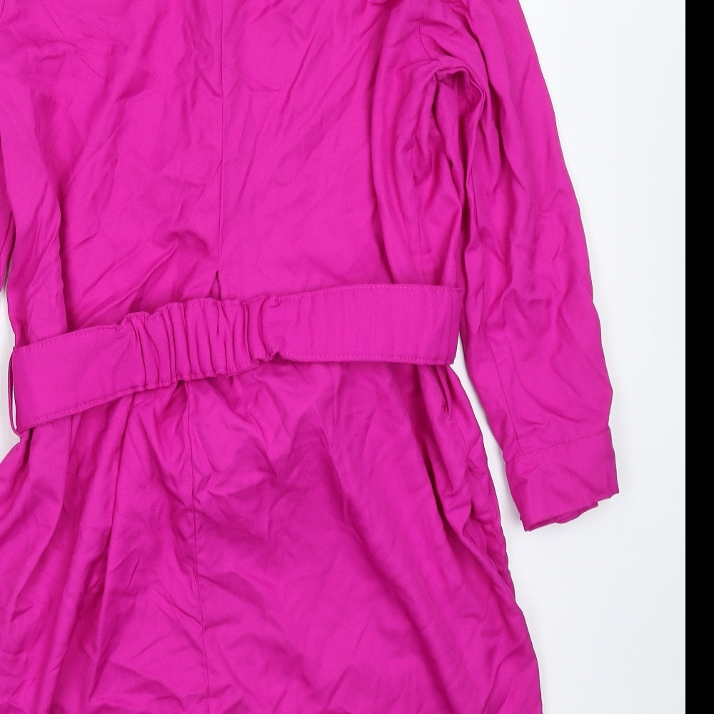 Dancing Leopard Womens Pink   Shirt Dress  Size 16