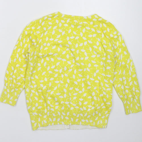 Red Herring Womens Yellow  Knit Cardigan Jumper Size 10