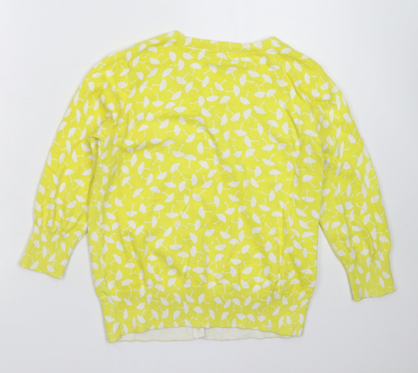 Red Herring Womens Yellow  Knit Cardigan Jumper Size 10