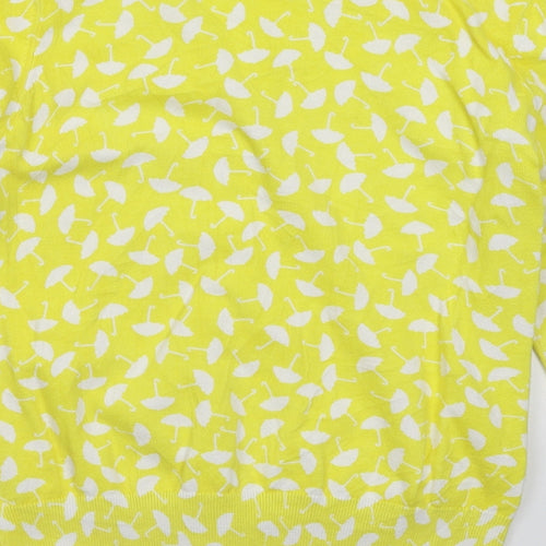 Red Herring Womens Yellow  Knit Cardigan Jumper Size 10