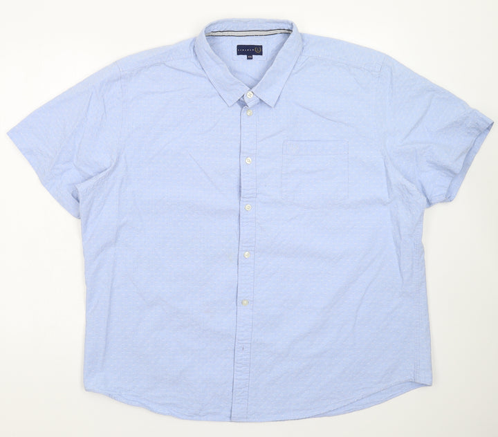 Lincoln Mens Blue    Button-Up Size L