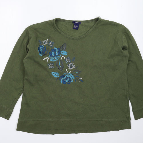 Architect Womens Green   Pullover Sweatshirt Size XL