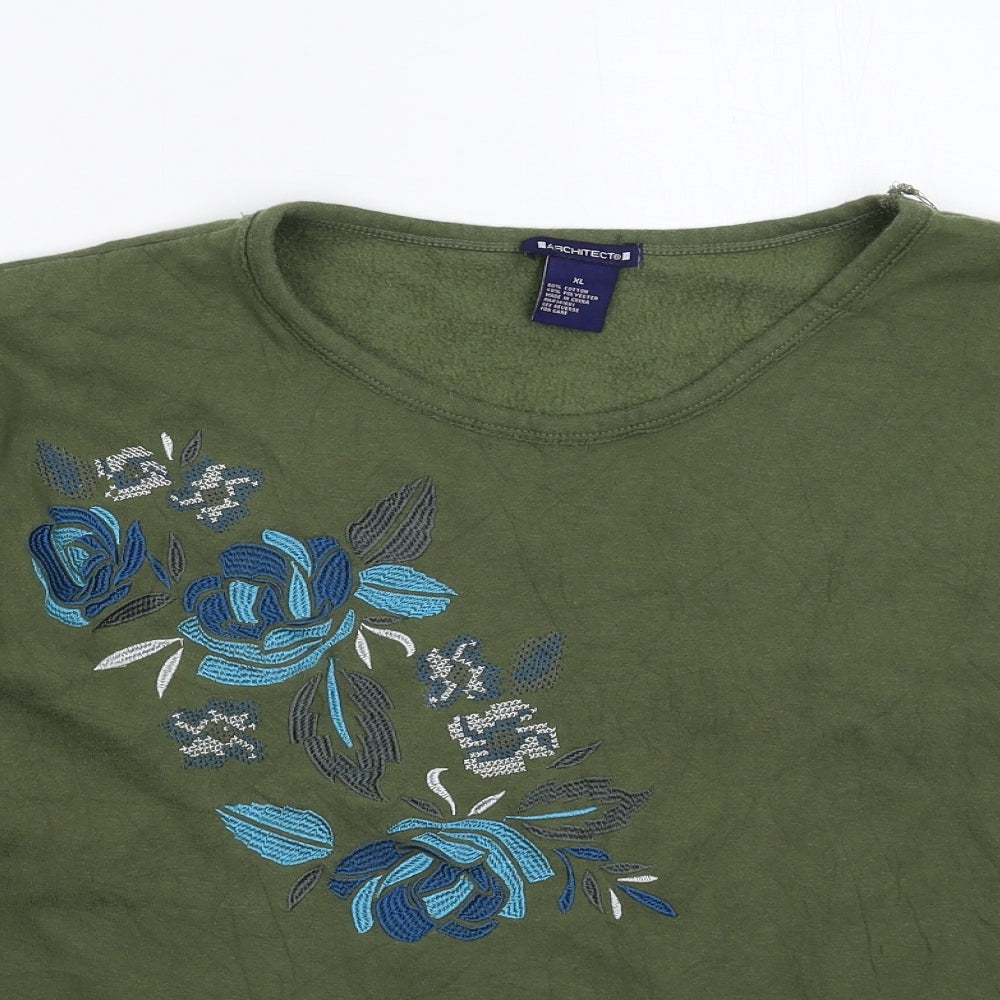 Architect Womens Green   Pullover Sweatshirt Size XL