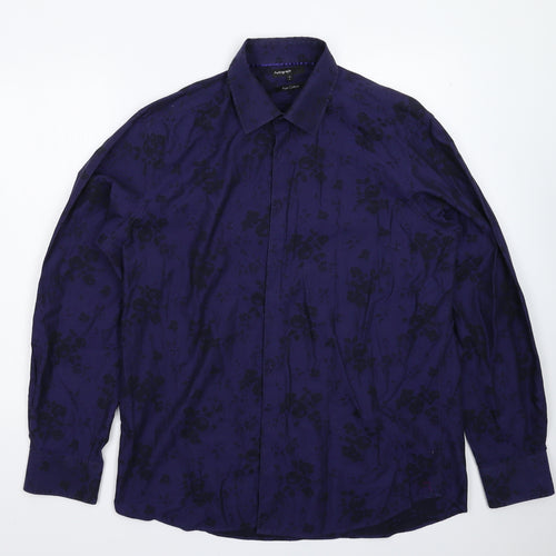 Autograph Mens Purple    Dress Shirt Size 17