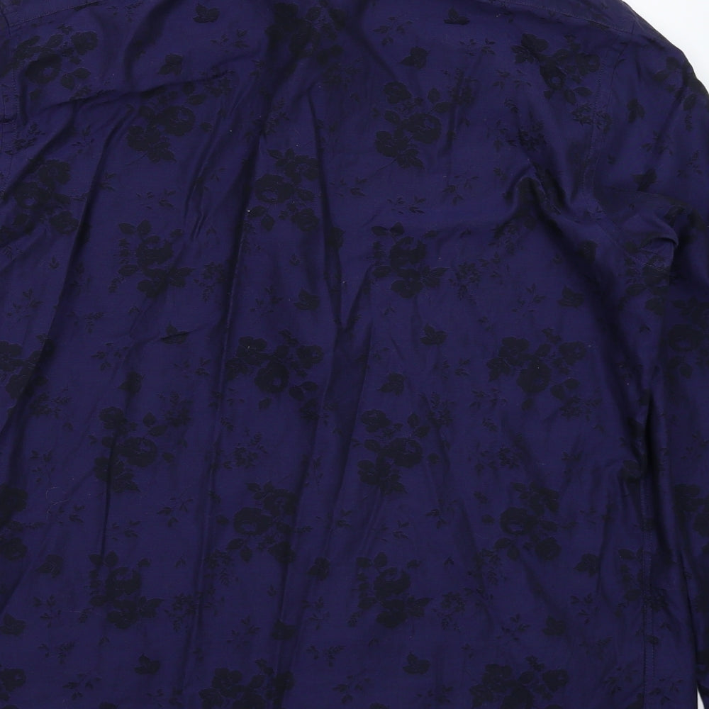 Autograph Mens Purple    Dress Shirt Size 17
