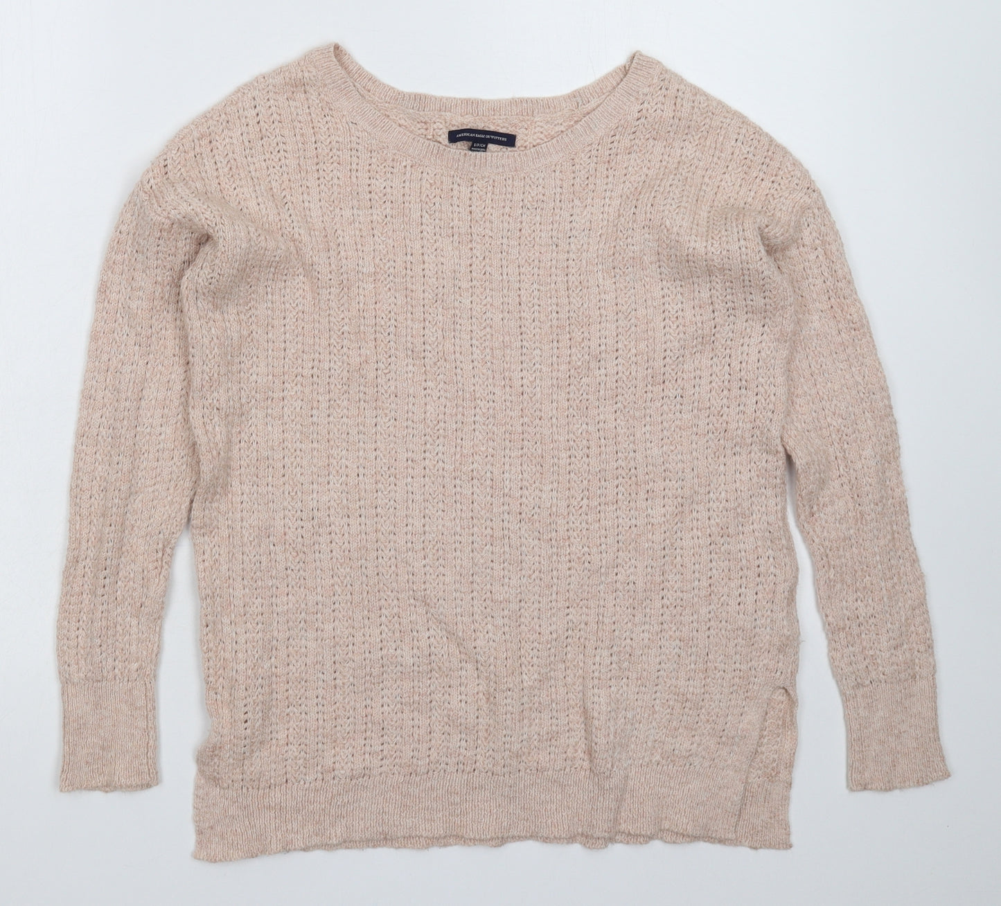American Eagle Outfitters Womens Beige  Knit Pullover Jumper Size S