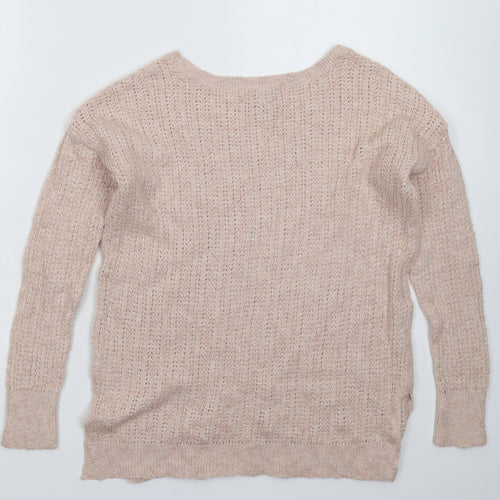 American Eagle Outfitters Womens Beige  Knit Pullover Jumper Size S