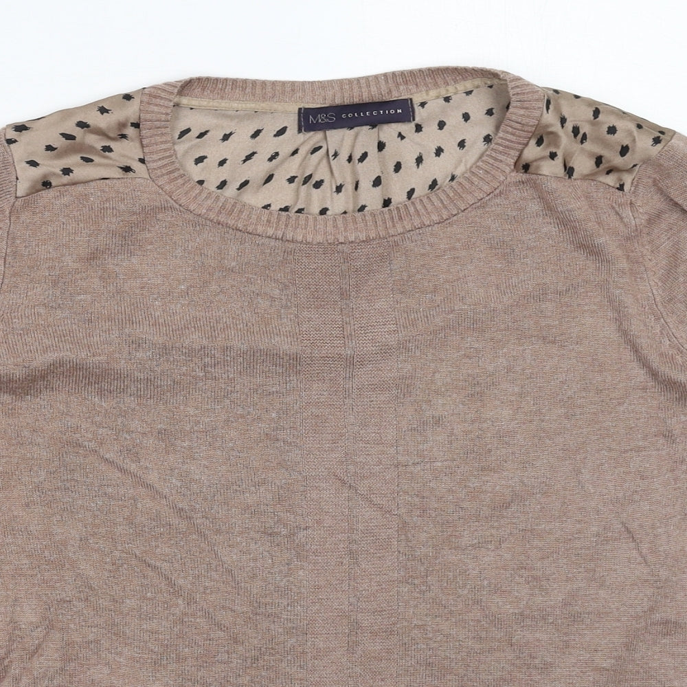 Marks and Spencer Womens Grey  Knit Pullover Jumper Size 12