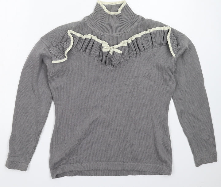 Blue Inc Womens Grey Knit Pullover Jumper Size 10
