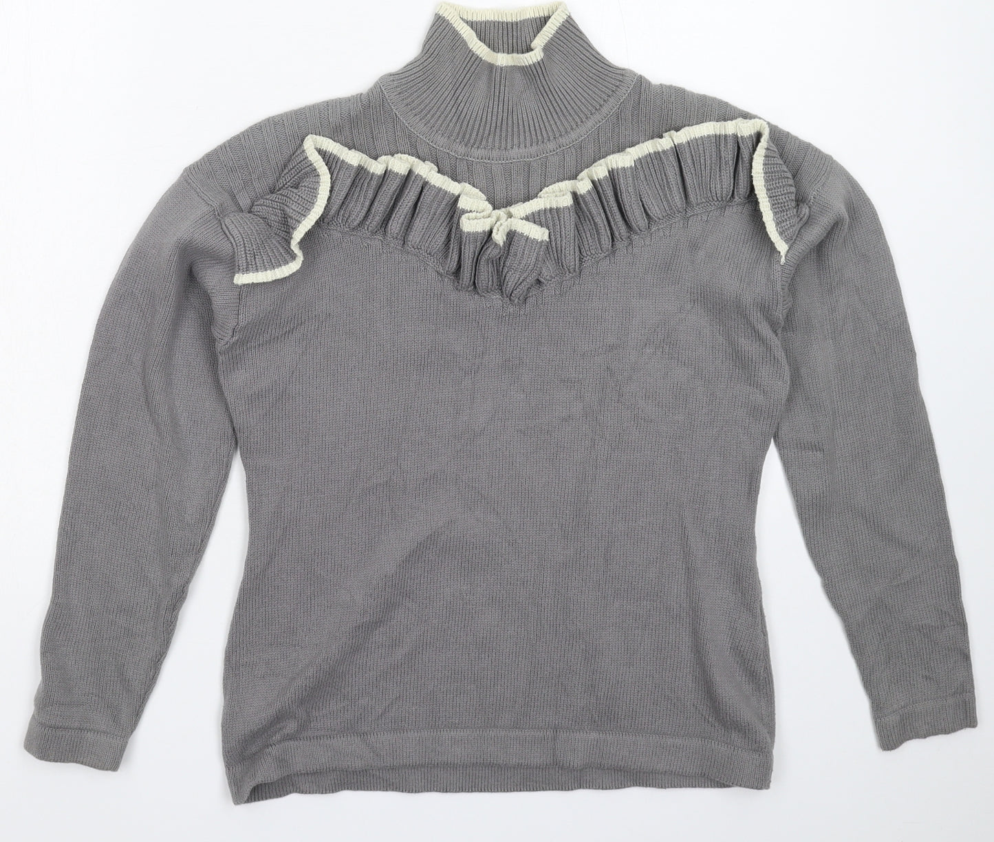 Blue Inc Womens Grey  Knit Pullover Jumper Size 10