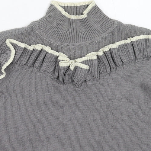 Blue Inc Womens Grey  Knit Pullover Jumper Size 10