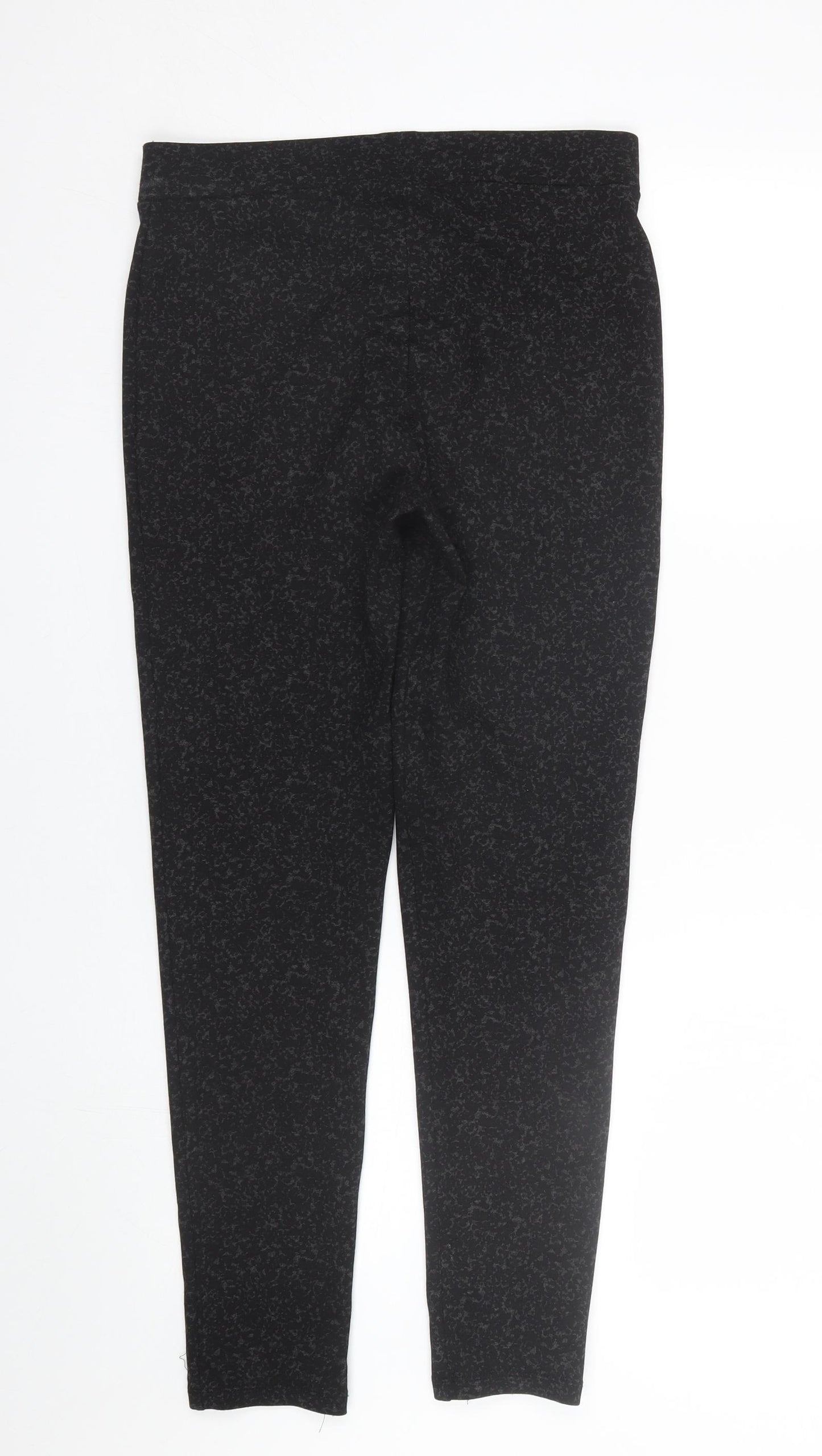 M&S Womens Black   Cropped Leggings Size 10 L25 in