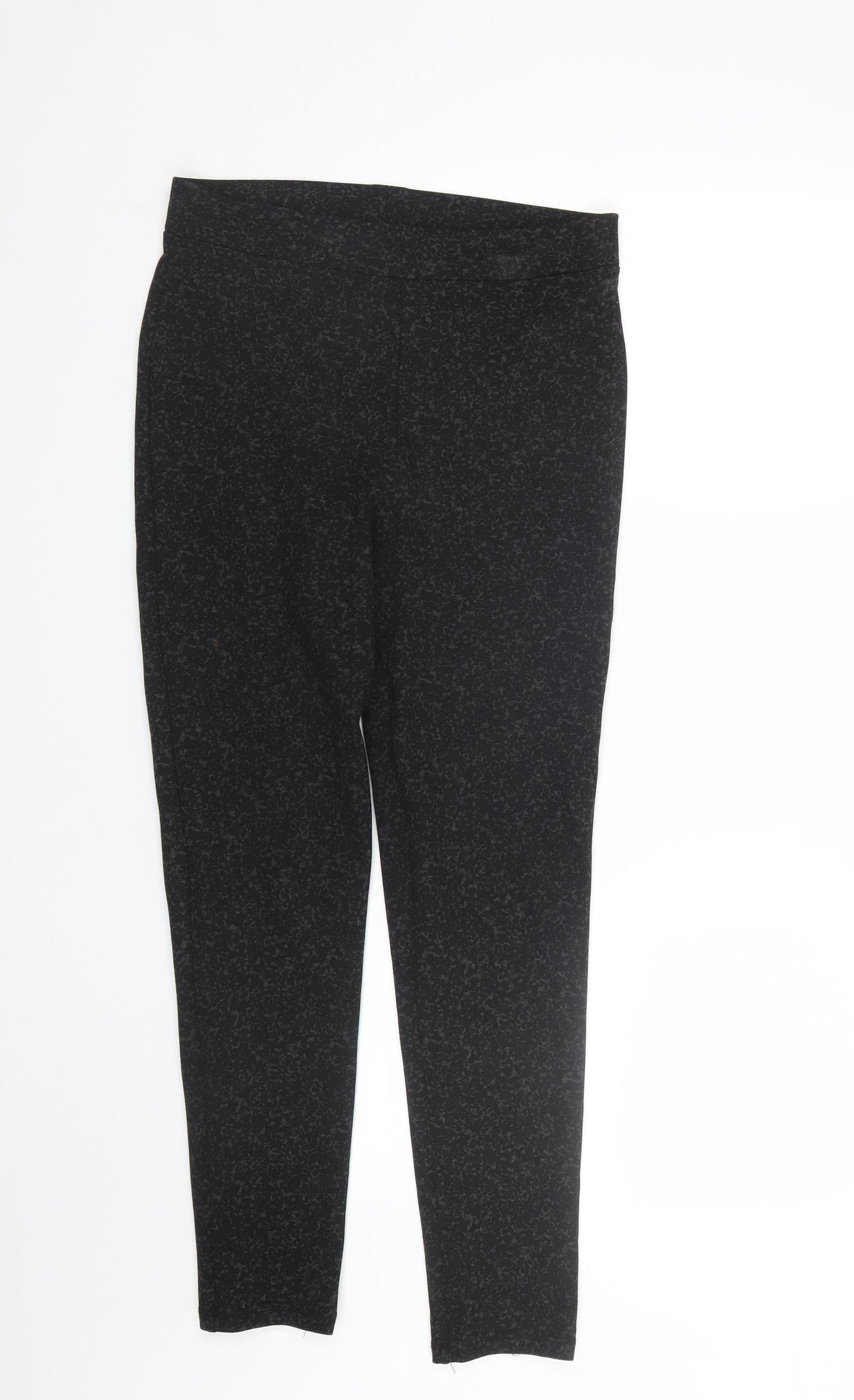 M&S Womens Black   Cropped Leggings Size 10 L25 in