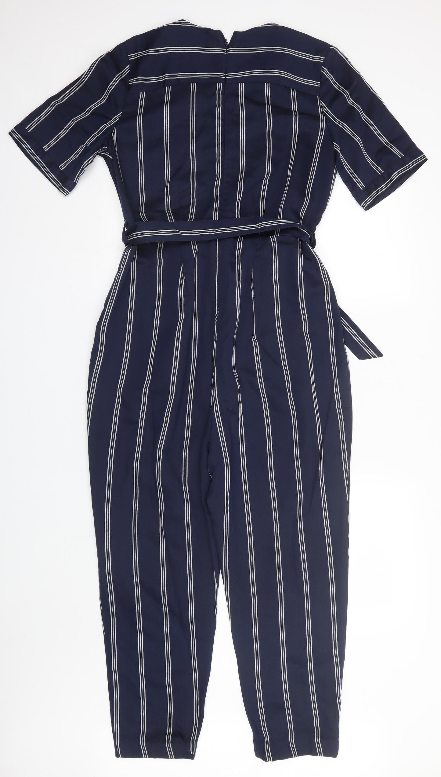 NEXT Womens Blue Striped  Jumpsuit One-Piece Size 12 L22 in