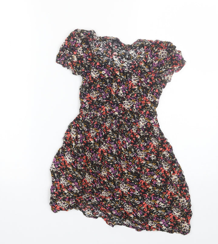 FOREVER 21 Womens Multicoloured Floral Basic T-Shirt Size S