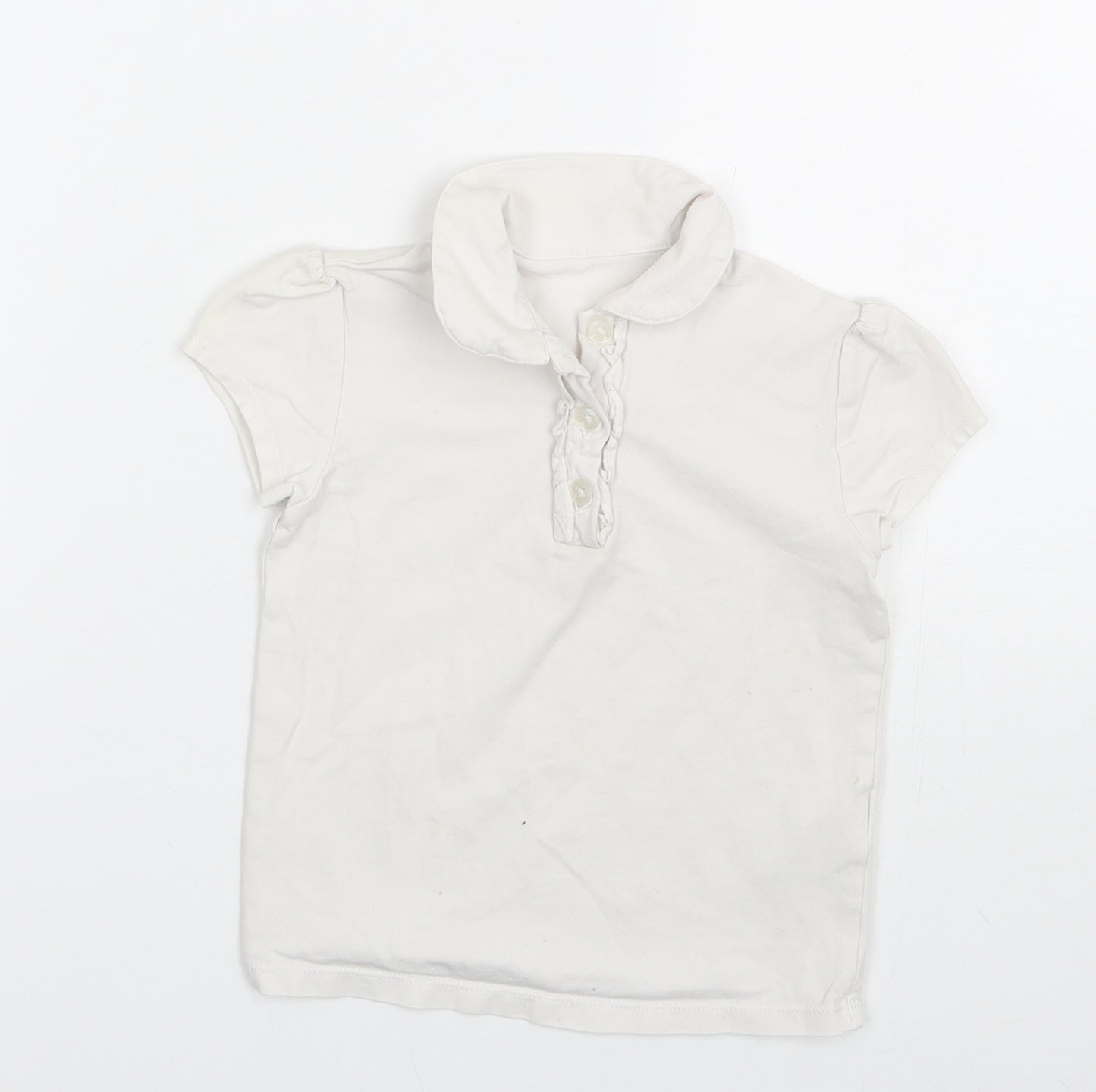George Girls White   Basic Polo Size 4-5 Years  - School uniform