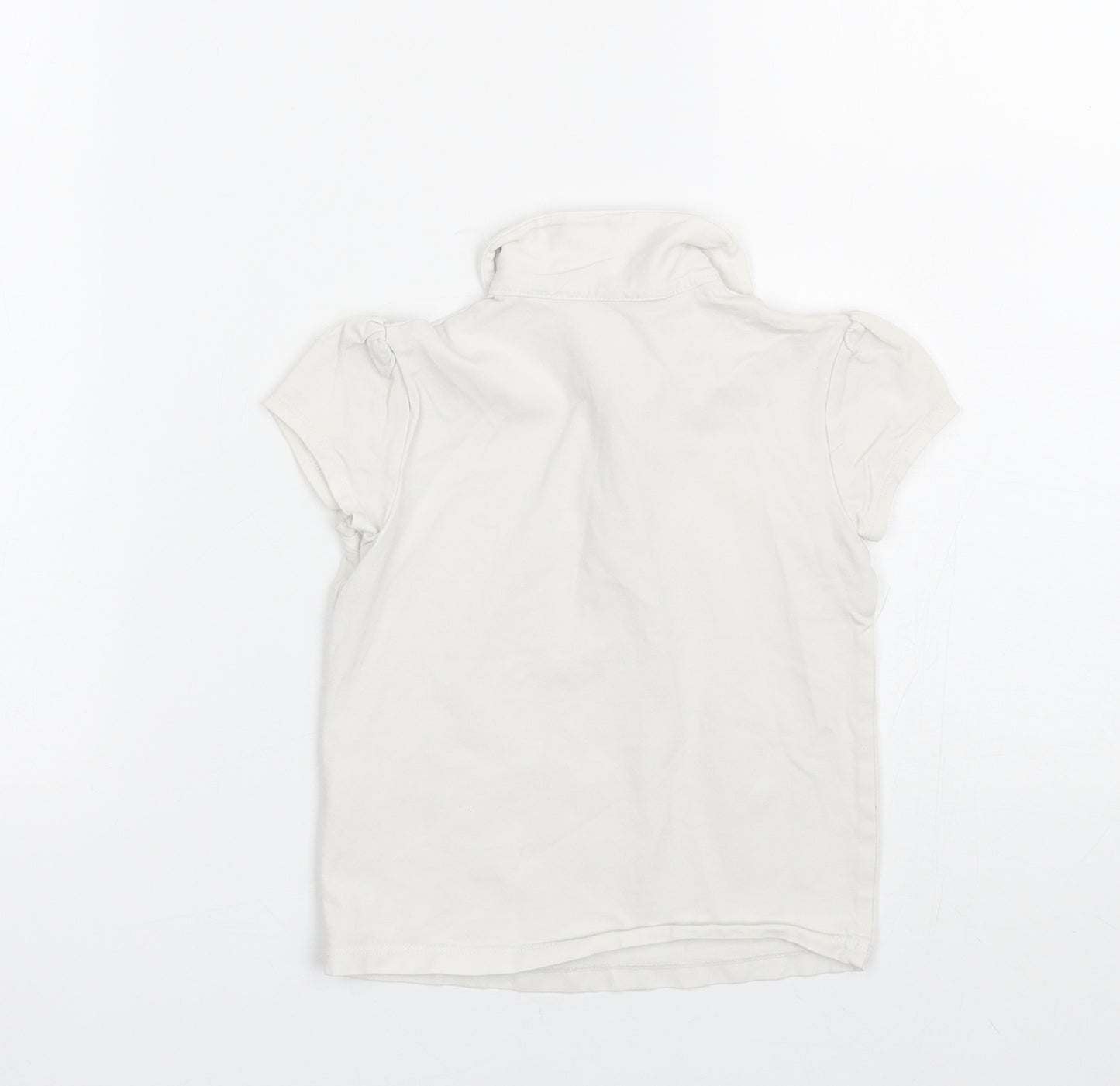 George Girls White   Basic Polo Size 4-5 Years  - School uniform
