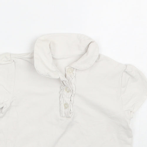 George Girls White   Basic Polo Size 4-5 Years  - School uniform