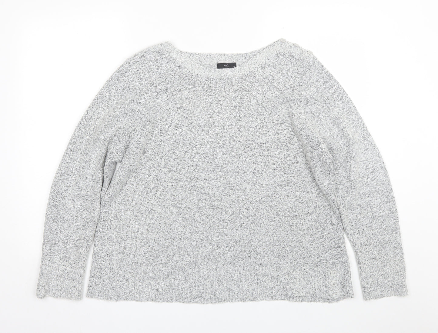 M&Co Womens Grey   Pullover Jumper Size 20