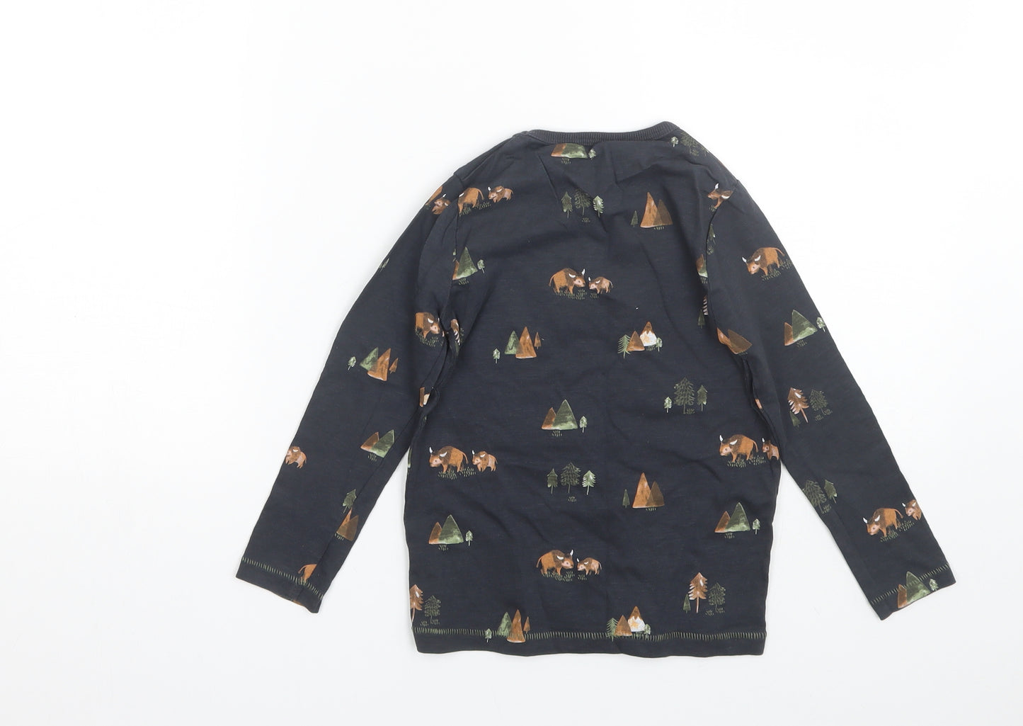 TU Boys Blue Animal Print   Pyjama Top Size 3-4 Years