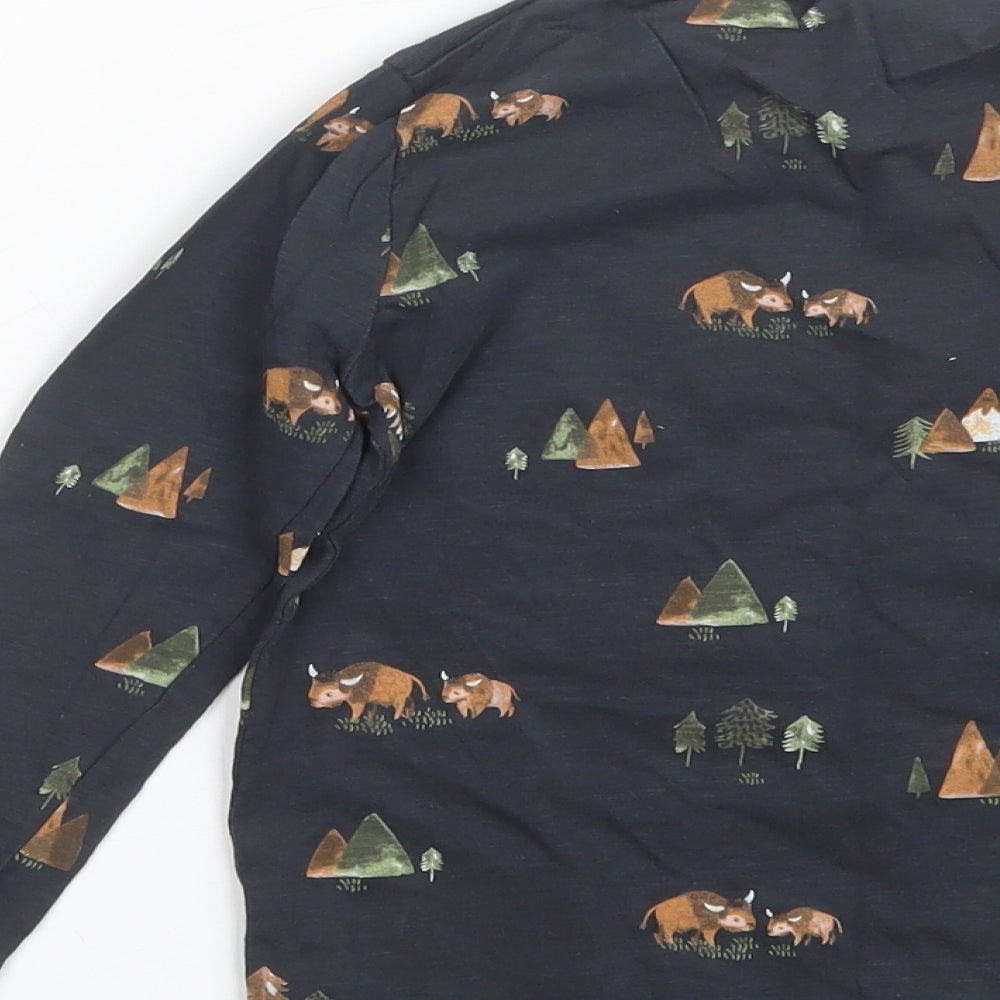 TU Boys Blue Animal Print   Pyjama Top Size 3-4 Years
