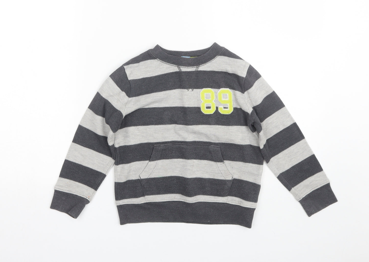 Gap Boys Grey Striped  Pullover Jumper Size 5 Years