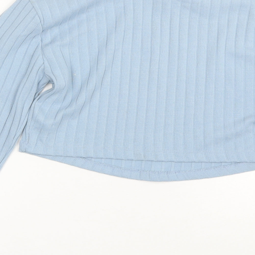 Primark Womens Blue   Cropped T-Shirt Size S