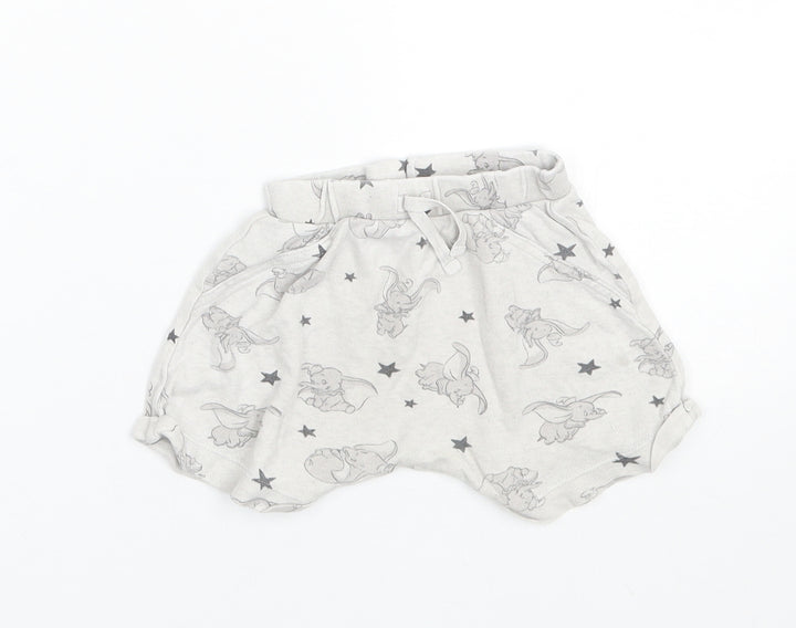 George Girls Grey Animal Print Cami Sleep Shorts Size 6-9 Months - Dumbo
