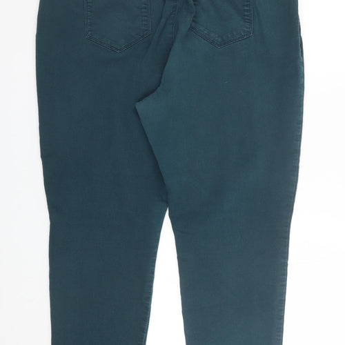 Blue 73 Womens Green   Capri Trousers Size 22 L26 in