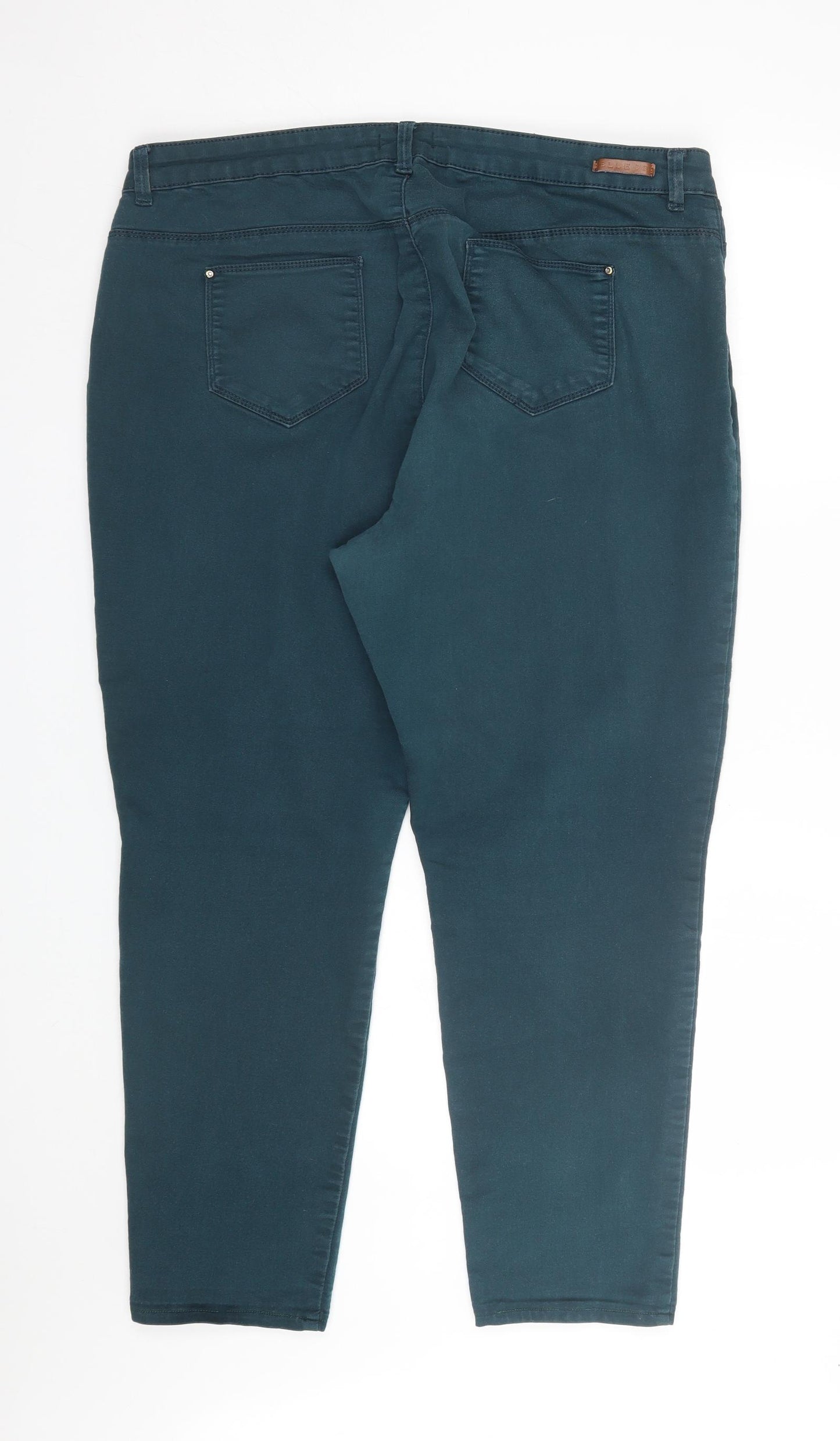 Blue 73 Womens Green   Capri Trousers Size 22 L26 in