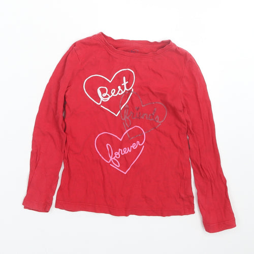 Gap Girls Red   Basic T-Shirt Size 4-5 Years