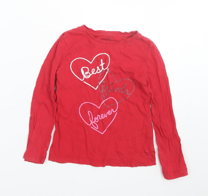 Gap Girls Red   Basic T-Shirt Size 4-5 Years