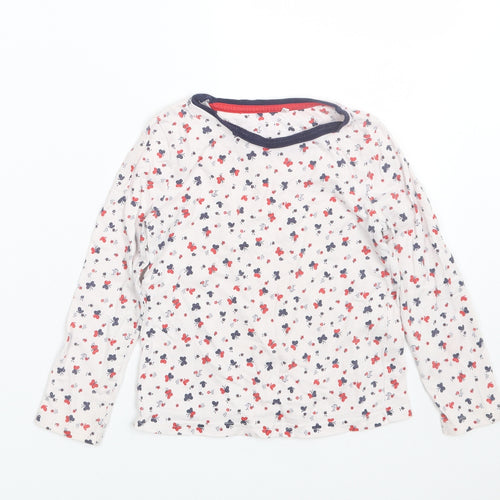 George Girls White Floral  Top Pyjama Top Size 3-4 Years