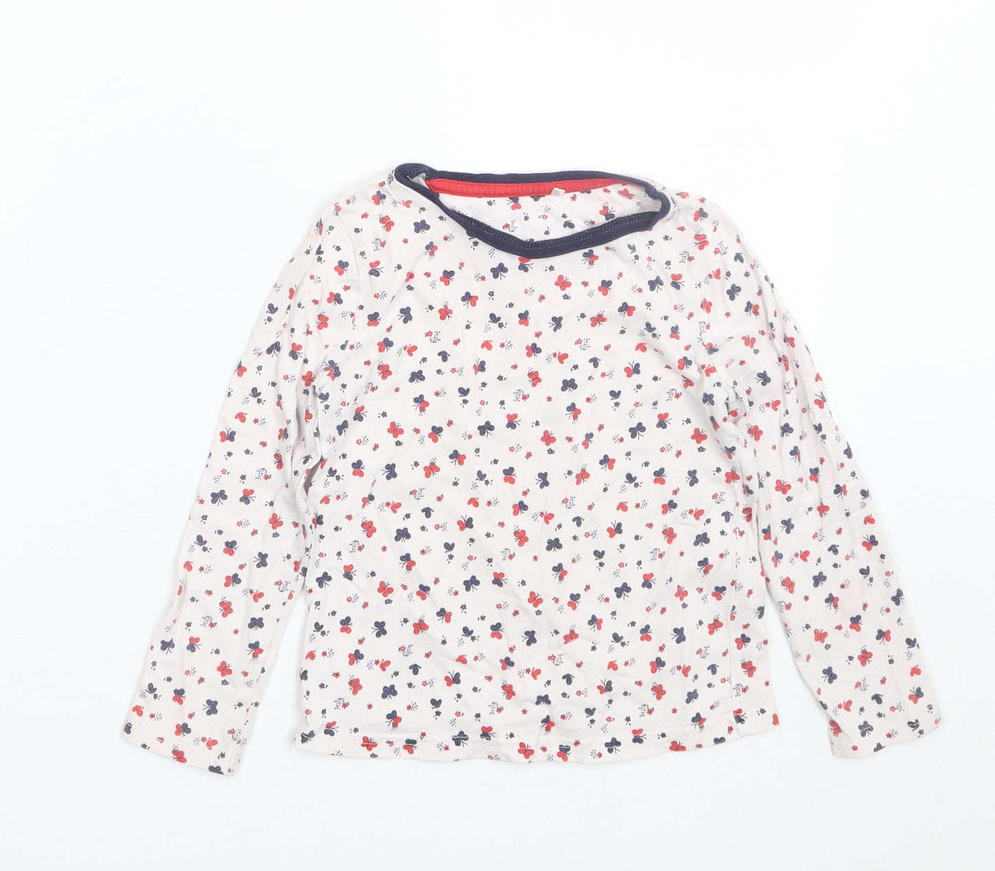 George Girls White Floral  Top Pyjama Top Size 3-4 Years