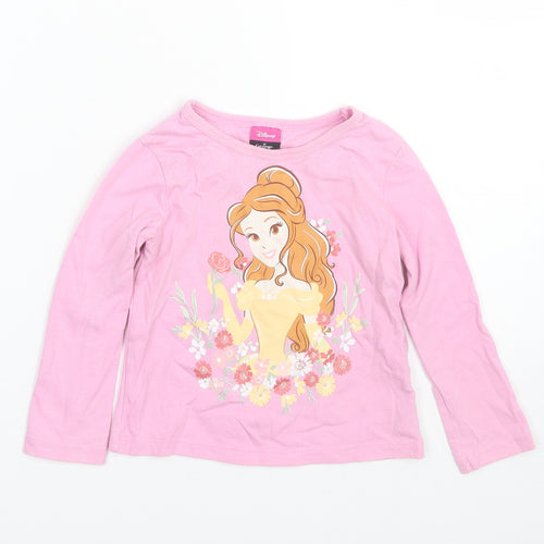George Girls Pink   Basic T-Shirt Size 3-4 Years  - Disney