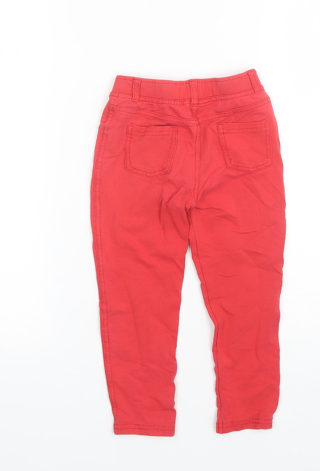 George Girls Red   Jegging Trousers Size 3-4 Years