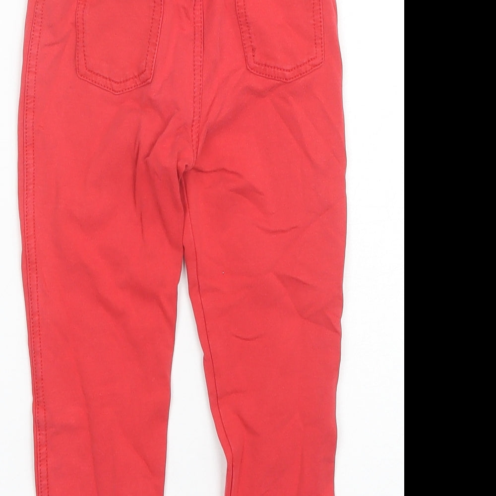 George Girls Red   Jegging Trousers Size 3-4 Years
