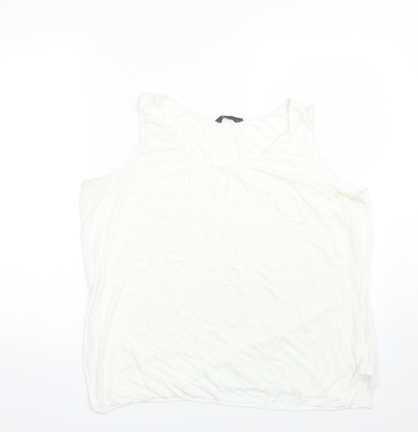 M&S Womens White   Basic Tank Size 22