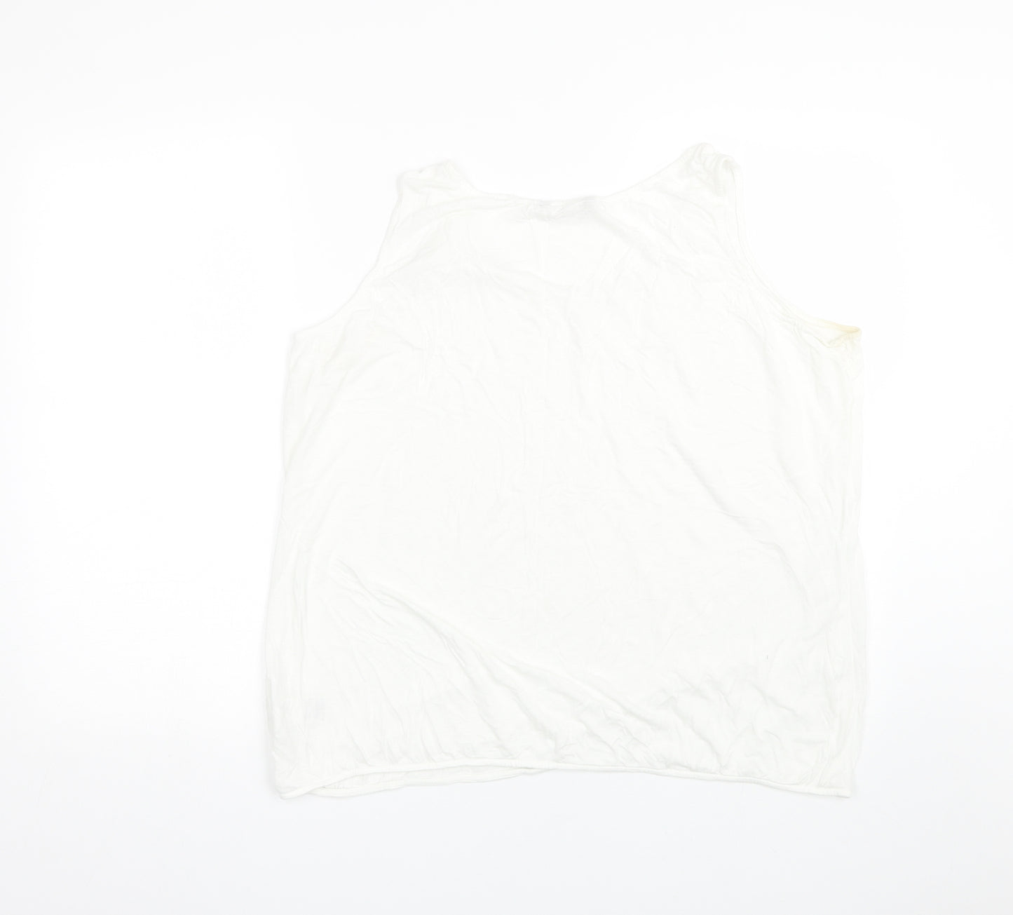 M&S Womens White   Basic Tank Size 22